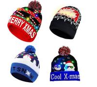 Accessotech 4 Christmas Led Beanie Hat Set