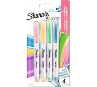 Sharpie S-Note Highlighter Pens | Part Art Marker PenPart Highlighter to DrawWrite & More | Assorted Pastel Colours | Chisel Tip | 4 Count