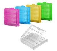 Accessotech 5 Pack Aa Aaa Battery Storage Cases Travel Holder Organiser Box Secure Dry Protection