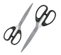 Accessotech 5 Star Large Black 207mm Scissors Pack Of 2 Heavy Duty Titanium Coated Blades For Multipurpose Cutting