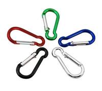 Accessotech 5 x Carabiner Clip Snap Hook Small Keyring for Camping Sports Karabiner Metal