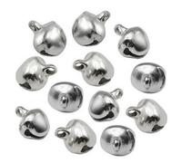 Accessotech 50 Pack 8mm Silver Jingle Bells For Crafts And Decorations