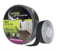 Accessotech 6 Pack Croc Grip Anti Slip Tape Rolls 25M Black 48mm Heavy Duty Safety Grip Tape
