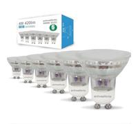 Accessotech 6 Pack Gu10 Led Light Bulbs - 4W Non Dimmable Warm White 3000K 420Lm Energy Efficient Spotlights