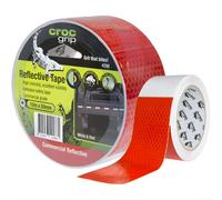 Accessotech 6X Croc Grip 10M Red And White Reflective Tape Roll 50mm High Visibility Safety Marking