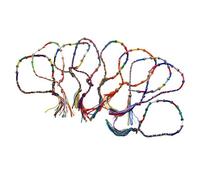 Accessotech 9 x Friendship Ankle Bracelets Anklet Hippy Boho Jewelery Multi Colour Festival