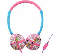 Accessotech Accessorize Pink Flag Earphones 3.5mm Jack Foldable Headphones With Mic