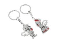 Accessotech Angel Kiss Couple Metal Magnetic Keychain Keyring Key Chain Lovers Sweet Gift