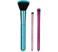 Accessotech Avon Metallic Makeup Brushes Pack Of 3 Cosmetic Blending Tools
