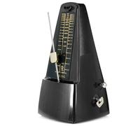 Accessotech Black Elegant Pyramid Metronome Tempo for Musicians Piano Guitar Wind-Up Clockwork