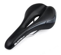 Accessotech Black Hollow Mountain Bicycle Saddle Ergonomic Waterproof Ventilated Bike Seat 27.5X13Cm