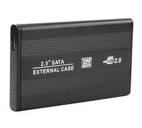 Accessotech Black Metal 2.5" Sata External Disk Case - Portable Hard Drive Enclosure For Data Storage