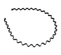 Accessotech Black Metal Wavy Hair Headband Unisex Styling Sports Accessory