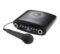 Accessotech Black Professional Karaoke Machine Portable Tv Connectable System With Microphone Bluetooth And Cdg Support