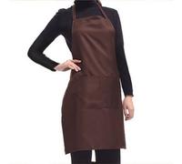 Accessotech Brown Coffee Plain Kitchen Apron With Front Pocket Polyester Mix Adult Cooking