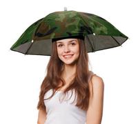 Accessotech Camouflage Umbrella Hat Hands Free Waterproof Outdoor Rain And Sun Protection