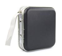 Accessotech CD/DVD Storage Case - Holds Up to 40 Discs, Anti-Scratch Sleeves, Protective Zippered Nylon Carry Case for CDs, DVDs, and Games - Slim & Portable (Black)