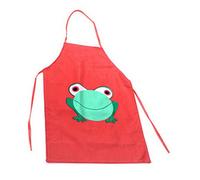 Accessotech Childrens Waterproof Cartoon Frog Apron Pink Arts Crafts Cooking Apron