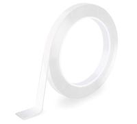 Accessotech Clear Double Sided Nano Tape - Heavy Duty, Reusable Transparent Adhesive Strips for Walls, Glass, Metal, Plastic, Home & Office (10mm x 5m)