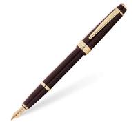 Accessotech Cross Dark Red & Gold Medium Nib Fountain Pen Limited Edition Bailey Collection