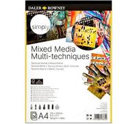 Accessotech Daler Rowney A4 Portrait Sketchbook Simply Mixed Media Pad 160Gsm 30 Sheets Acid Free Drawing Paper