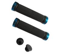 Accessotech Double Lock On Locking Handlebar Grips Cycle Bicycle MTB Mountain Bike BMX Sport Blue