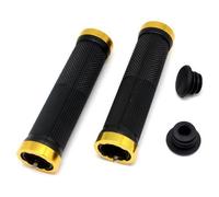 Accessotech Double Lock On Locking Handlebar Grips Cycle Bicycle MTB Mountain Bike BMX Sport Gold