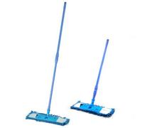 Accessotech Extendable Microfibre Floor Mop With Telescopic Handle For Wet And Dry Cleaning Blue