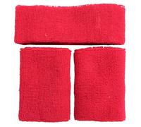 Accessotech Fuchsia Sports Sweat Band Wristband And Headband Set High Absorbency For Gym, Running, And Sports Activities