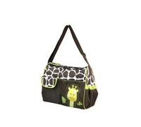 Accessotech Green Giraffe Waterproof Baby Changing Handbag Large Capacity Nappy Bag With Changing Mat And Storage Pockets 38X31X16Cm