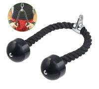 Accessotech Heavy Duty Black Tricep Rope Attachment Bodybuilding Plastic End Lat Cord Gym