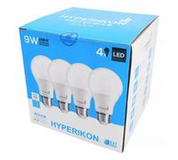 Accessotech Hyperikon 4 Pack E27 Edison Screw Led Bulbs 2700K - 800 Lumens 8W Energy Efficient Light Bulbs