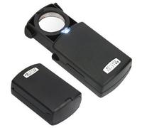 Accessotech Jewelers Magnifier Folding Led Loupe 30X21 Magnification With Storage Case For Jewelry Coins Stamps