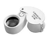 Accessotech Jewellers 40X 25X Loupe Magnifier With Led Light High Magnification Pocket Microscope