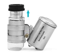 Accessotech Jewellers 60X Microscope Loupe Led Magnifier Optical Glass With Carry Pouch