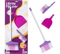 Accessotech Little Helper Kids Cleaning Set Broom Dustpan And Brush Pretend Play Toy