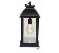 Accessotech Luxform Battery Powered A60 Led Table Lantern Black Indoor Outdoor Timer Function