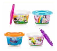 Accessotech Nuby Baby Feeding Bowls With Lids Pack Of 4 Reusable Snack Cups Bpa Free Baby Weaning Set