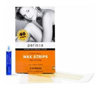 Accessotech Parissa Wax Strips Pack Of 40 Hair Removal Kit With Azulene Aftercare Oil For Legs And Body