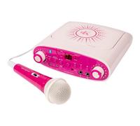 Accessotech Pink Professional Karaoke Machine Portable Tv Connectable System With Microphone Bluetooth And Cdg Support