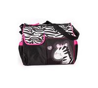 Accessotech Pink Zebra Waterproof Baby Changing Handbag Large Capacity Nappy Bag With Changing Mat And Storage Pockets 38X31X16Cm
