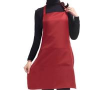 Accessotech Plain Apron with Front Pocket for Chefs Butchers Kitchen Cooking Craft UK Baking Dark Red