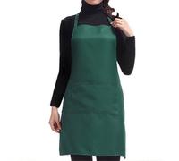 Accessotech Plain Apron with Front Pocket for Chefs Butchers Kitchen Cooking Craft UK Baking Olive