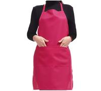 Accessotech Plain Apron with Front Pocket for Chefs Butchers Kitchen Cooking Craft UK Baking Pink