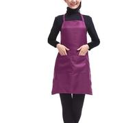 Accessotech Plain Apron with Front Pocket for Chefs Butchers Kitchen Cooking Craft UK Baking Purple