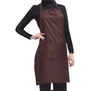 Accessotech Plain Kitchen Apron with Front Double Pocket | Chef Butcher Cooking Baking Craft Apron | Adjustable Neck Strap & Waist Ties | One Size