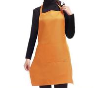 Accessotech Plain Kitchen Apron with Front Double Pocket | Chef Butcher Cooking Baking Craft Apron | Adjustable Neck Strap & Waist Ties | One Size