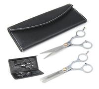 Accessotech Professional Hair Cutting Scissor Set 6 Inch Stainless Steel Barber Shears With Thinning Scissors Case