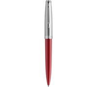 Accessotech Red Waterman Chrome Trim Ballpoint Pen With Refined Polished Detailing