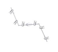 Accessotech ROSARO Chrome LED 6 Bulb Ceiling Spotlight Bar | GU10 LED Ceiling Light | Warm White 3000K | 1200 Lumens | Adjustable Indoor Spotlight Lighting